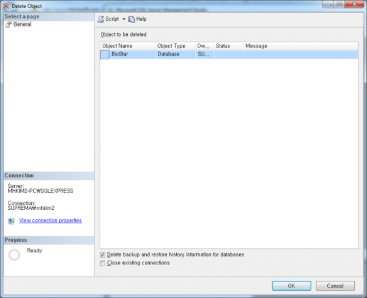 How to Backup and Restore the Database [BioStar 2] - MSSQL database
